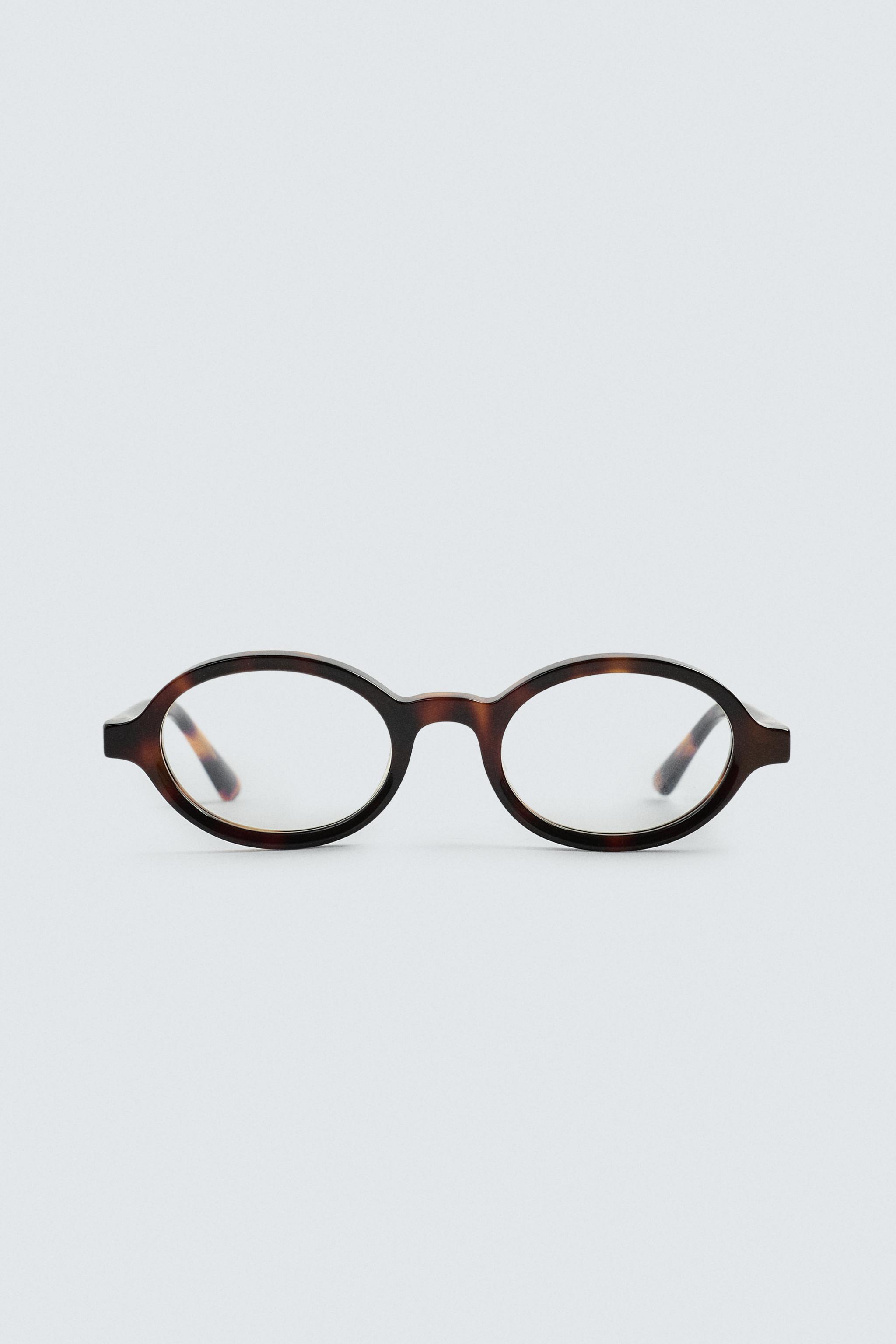 TORTOISESHELL EFFECT OVAL SUNGLASSES